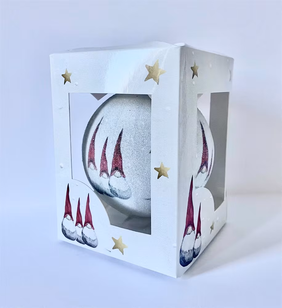 Julgranskula dekortomte ljusgrå