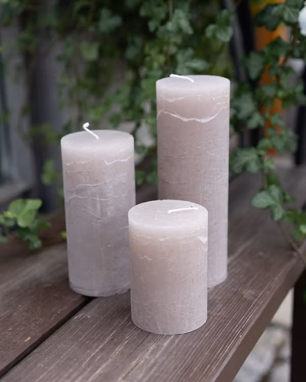 Rustika Blockljus Stone- flera storlekar