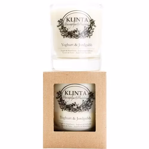 Klinta Stora massageljus / doftljus Yoghurt & Jordgubbe