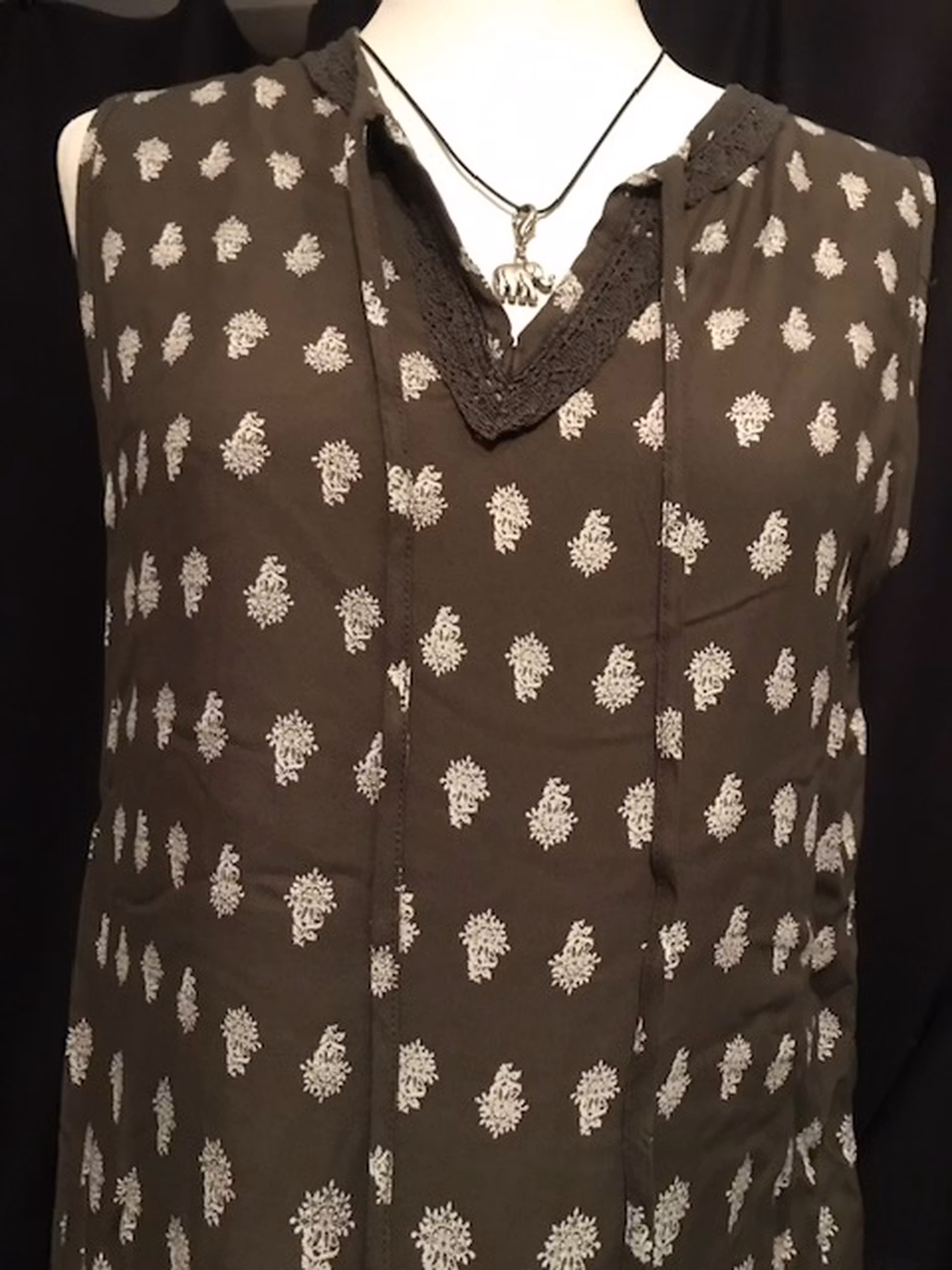 Mörkgrönt Linne stl S