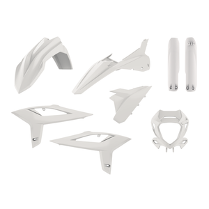 Plastkit enduro med lampkåpa, gaffelbensskydd Beta 20-22, vit