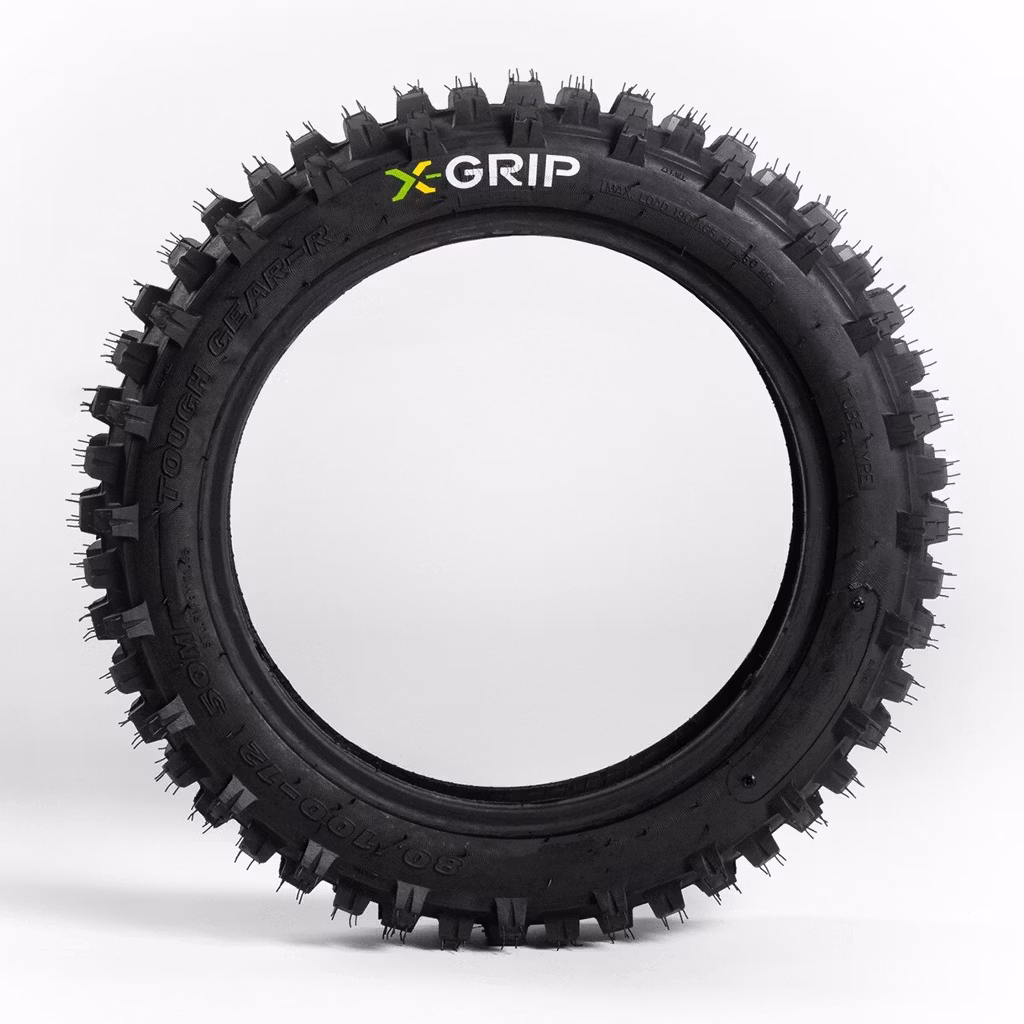 X-GRIP Tyre TOUGH GEAR-R 80/100-12 M/C 50M TT M+S NHS