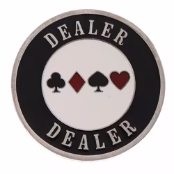Dealer button i metall