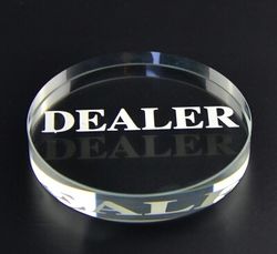 Dealer button i kristall