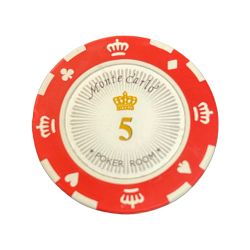 Monte Carlo 14g clay pokermarker värde 5 25 st.