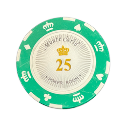 Monte Carlo 14g clay pokermarker värde 25 25 st.