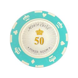 Monte Carlo 14g clay pokermarker värde 50 25 st.