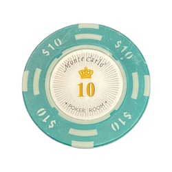 Monte Carlo de lux 14g clay pokermarker värde 10 25 st.