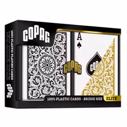 Copag pokerkort reg. index 2-pack (bridge size) black and gold