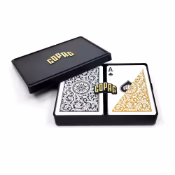 Copag pokerkort reg. index 2-pack (bridge size) black and gold