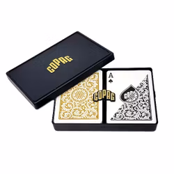 Copag pokerkort reg. index 2-pack black and gold