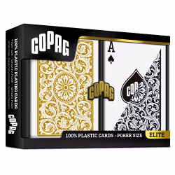 Copag pokerkort reg. index 2-pack black and gold