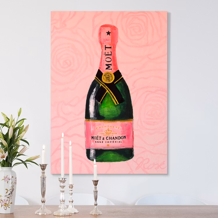 Champagnekonst skapad av Insplendor studio i Sverige.