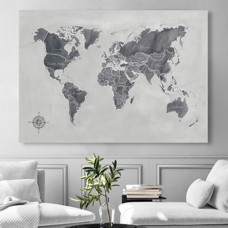 World Map Canvastavla