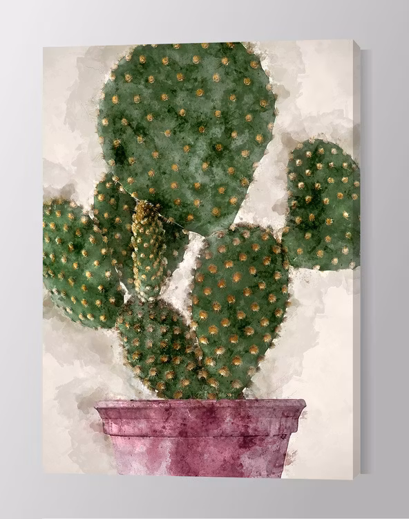 Cactus Paint Canvas
