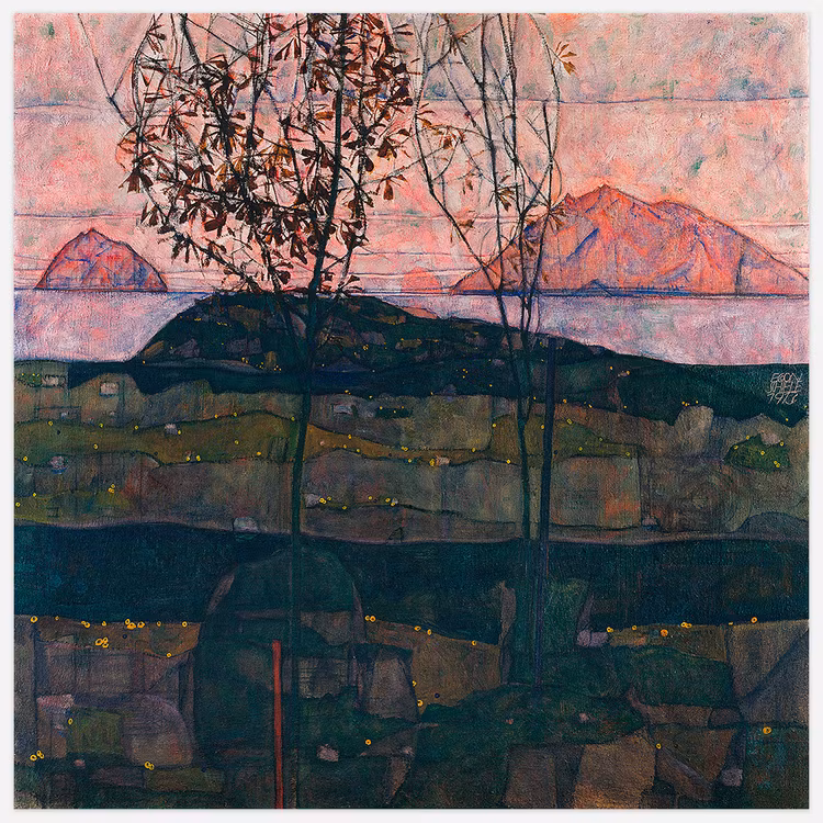 Tavla Setting sun av Egon Schiele.