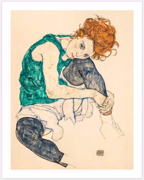 Seated Woman with Bent Knees Art Print