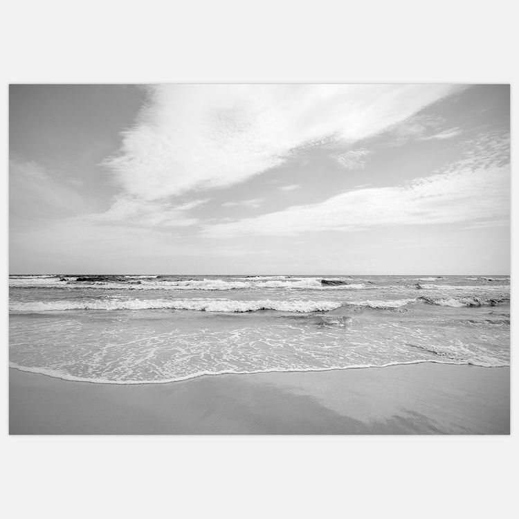 Sea Horizon B&W Art Print