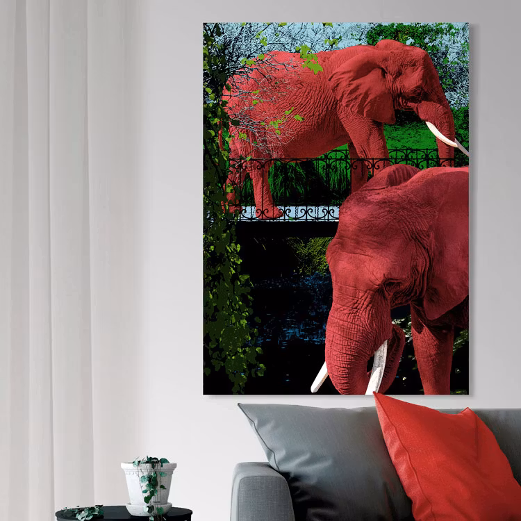 Elephant Park variant 2 Canvas