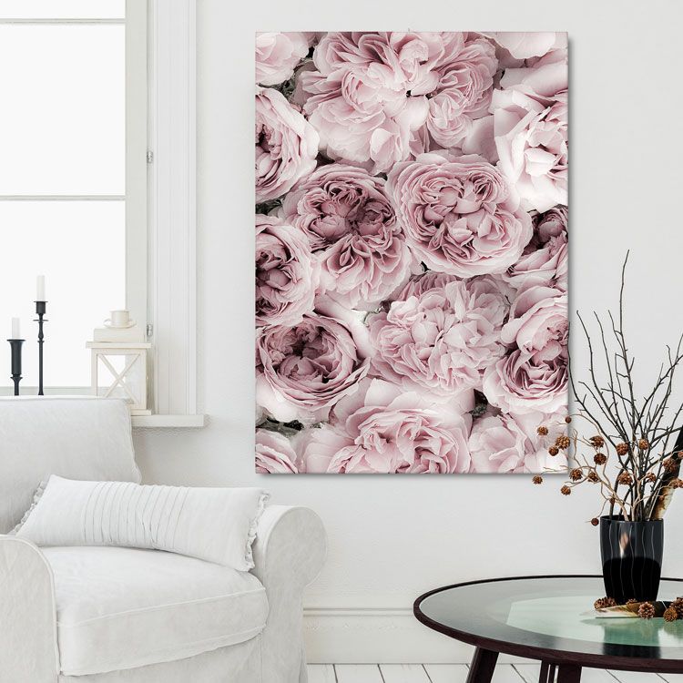 Pink Rose Bed Canvas