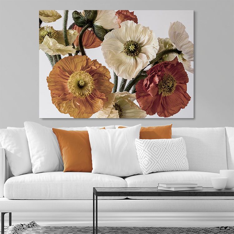 Light-colour Poppies Canvas