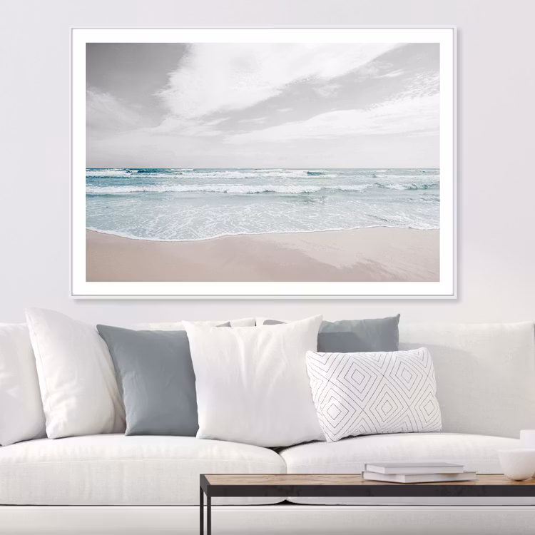 Art Print hav horisont himmel med bård av Insplendor Art Studio i Sverige.