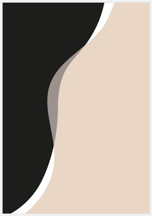 Abstract flow beige Art Print