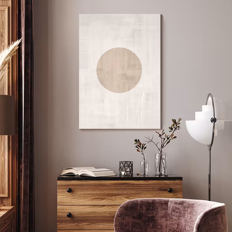Canvastavla med Målning med cirkel av Insplendor studio.