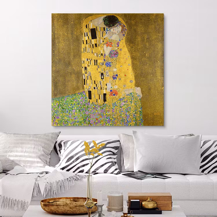 Canvasprint The Kiss av Gustav Klimt