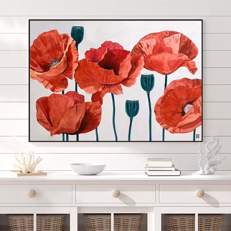 Painted Poppy Art Print