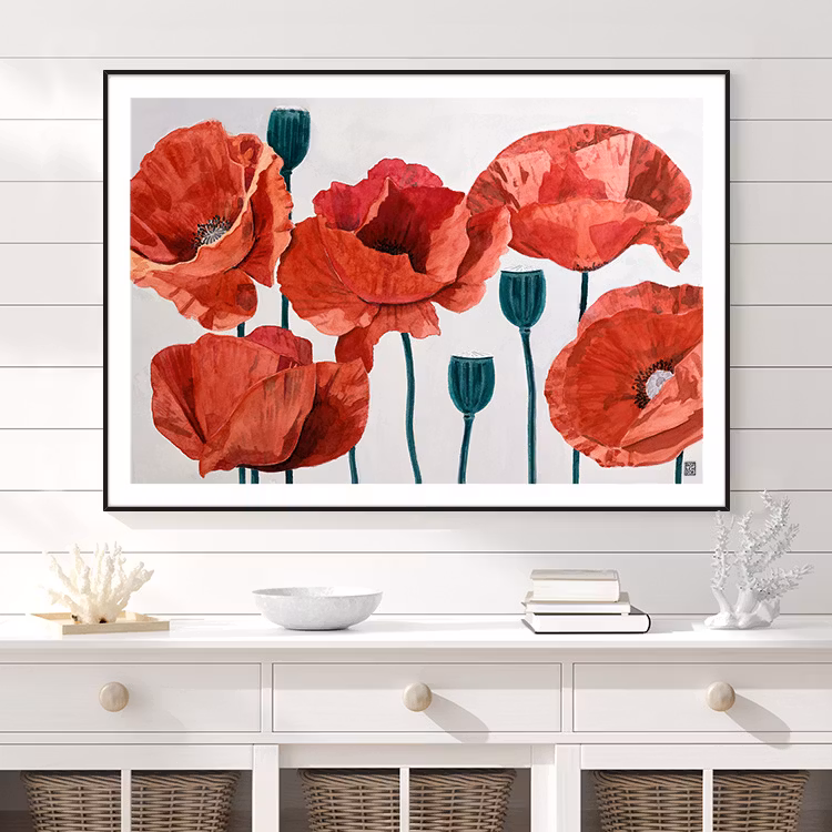 Painted Poppy Art Print