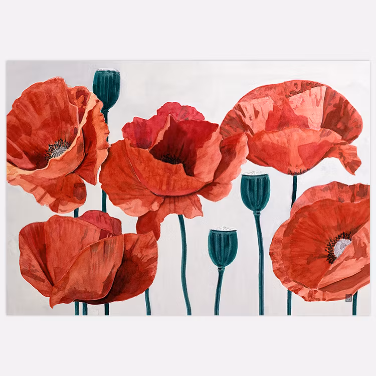Painted Poppies Poster