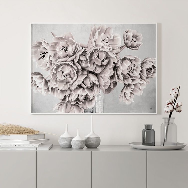 Frosty Tulips Poster