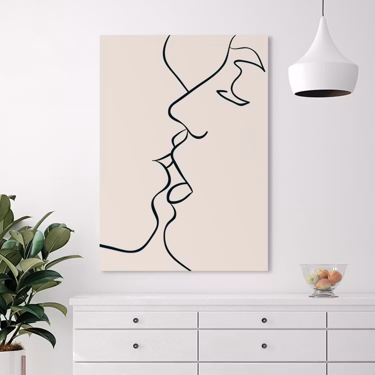 Tavla med one line illustration av insplendor studio.