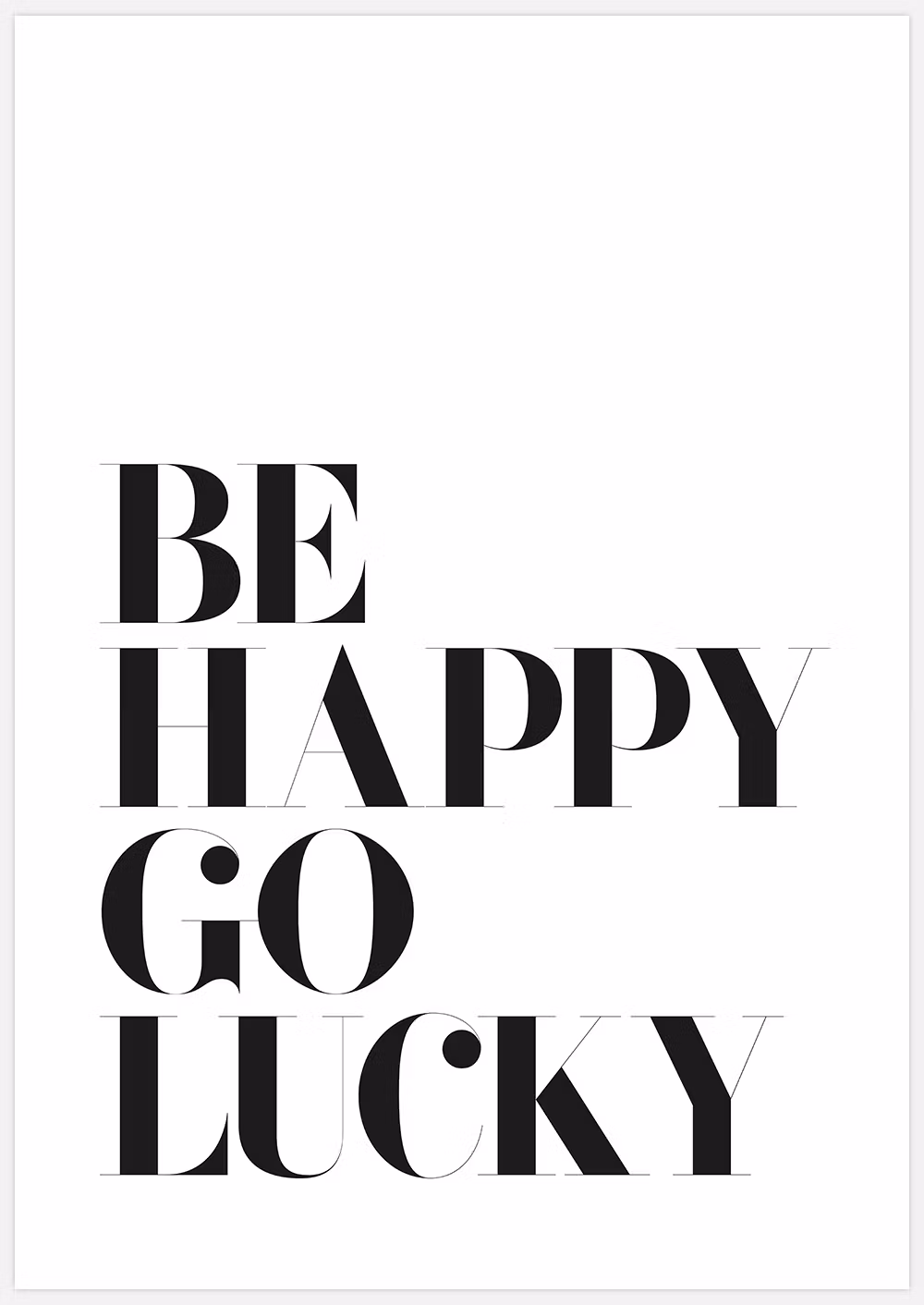 Texttavla be happy.