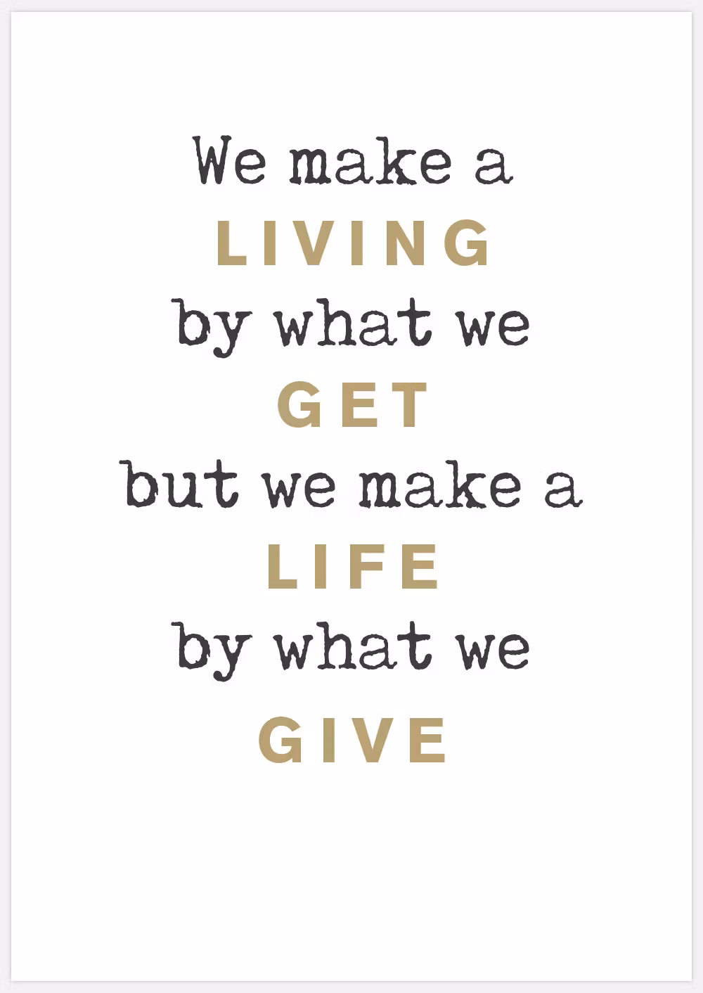 Texttavlan Make a Living.