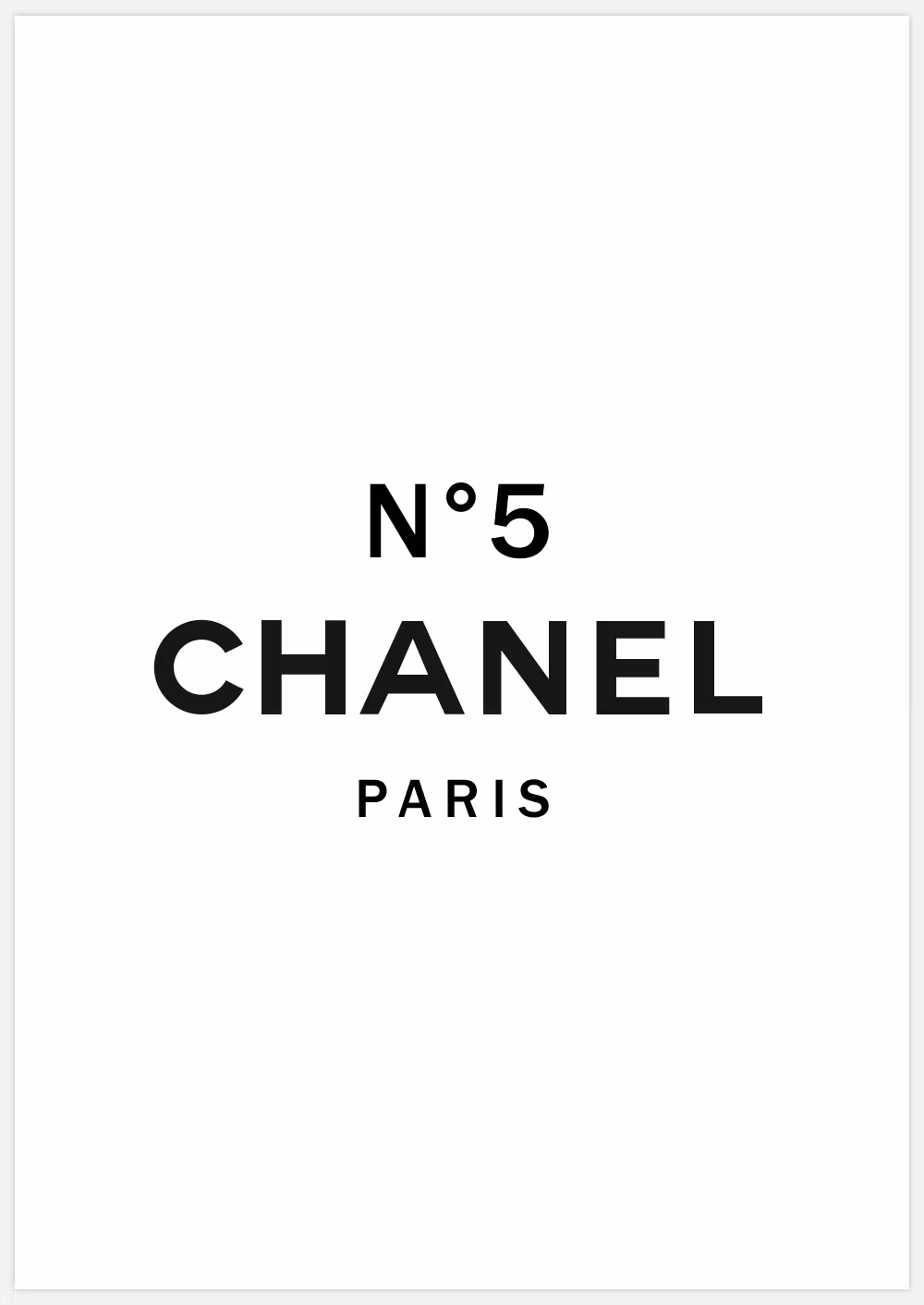 Texttavla Chanel no. 5