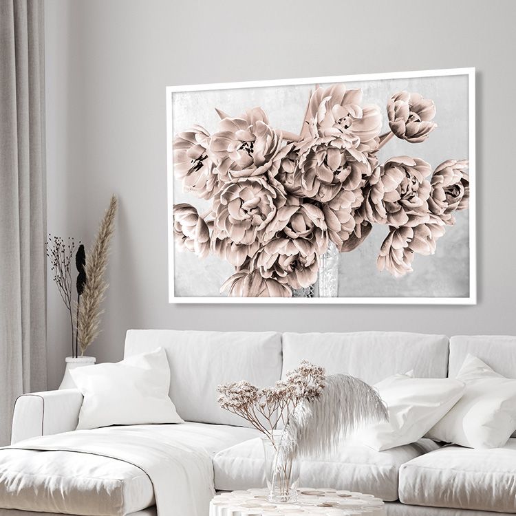 Tulips in full bloom poster