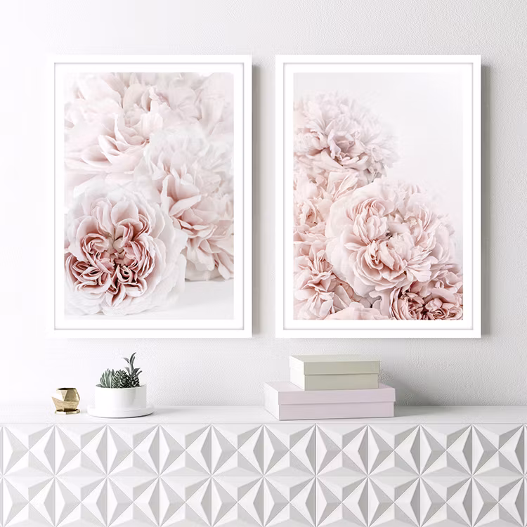 Tavelvägg Pink Roses Posters