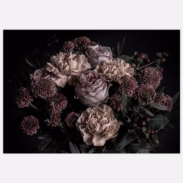 Tavla med bukett blommor foto: Insplendor studio