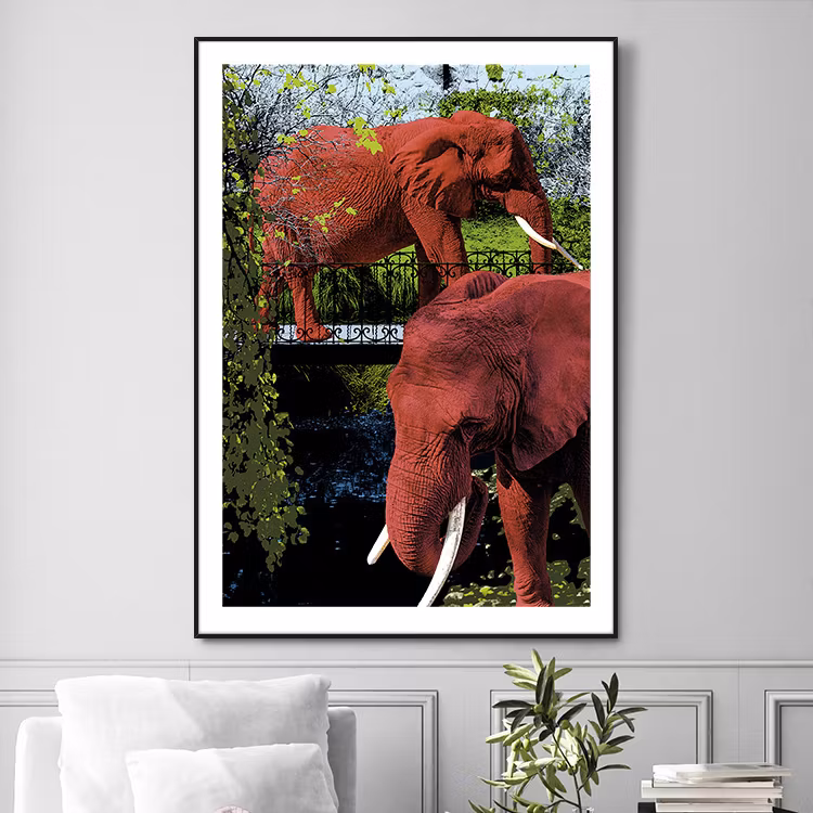 Elephant Park Art Print