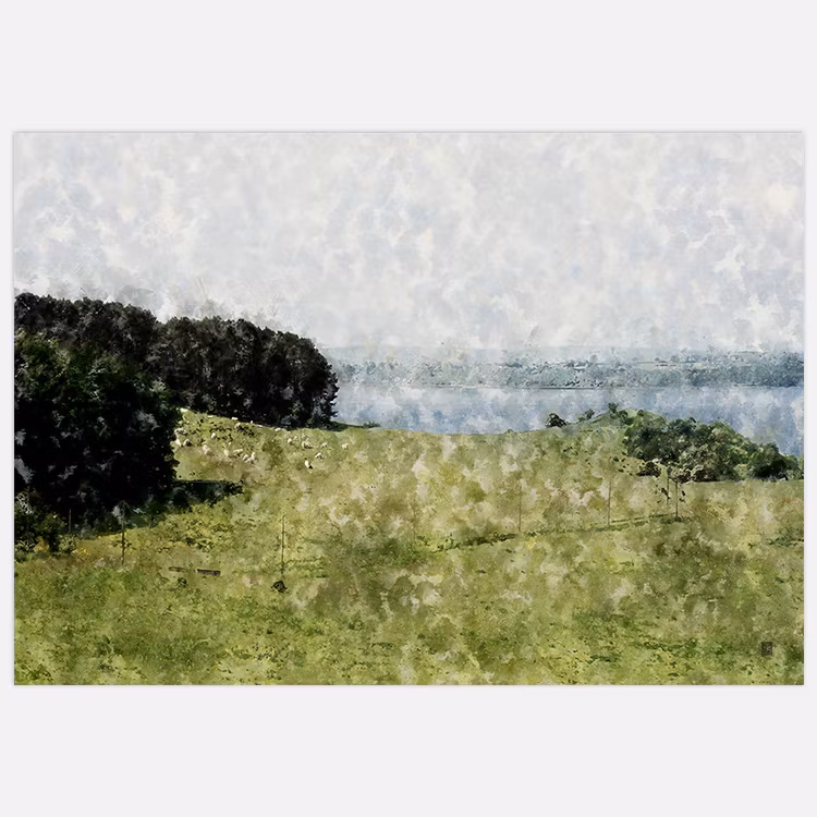 Landskapstavla målat landskap av Insplendor Art Studio i Sverige.