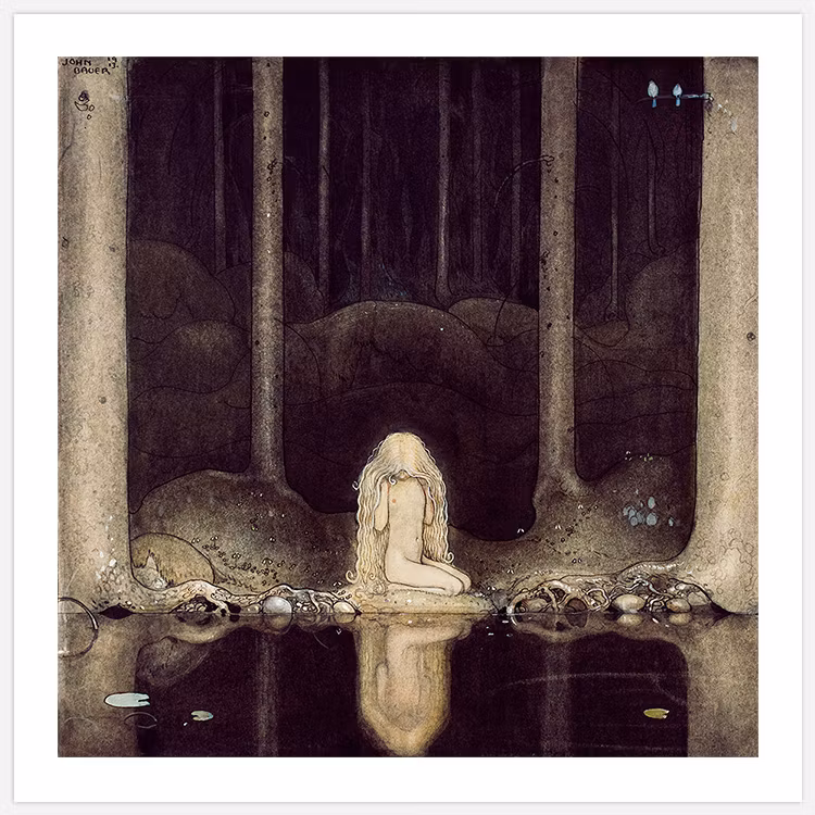 Princess Tuvstarr, John Bauer Art Print