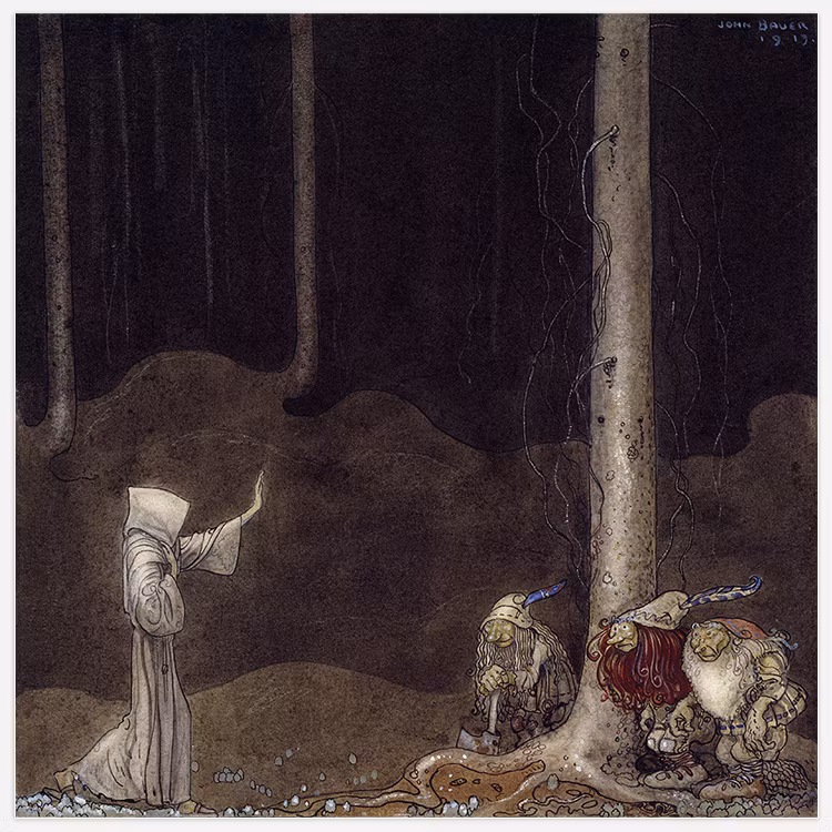 Brother St Martin, John Bauer Art Print