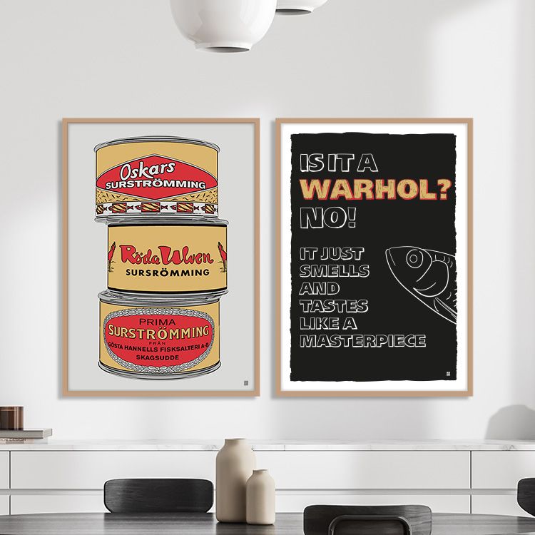 Tavelvägg PopArt Fish Can Posters