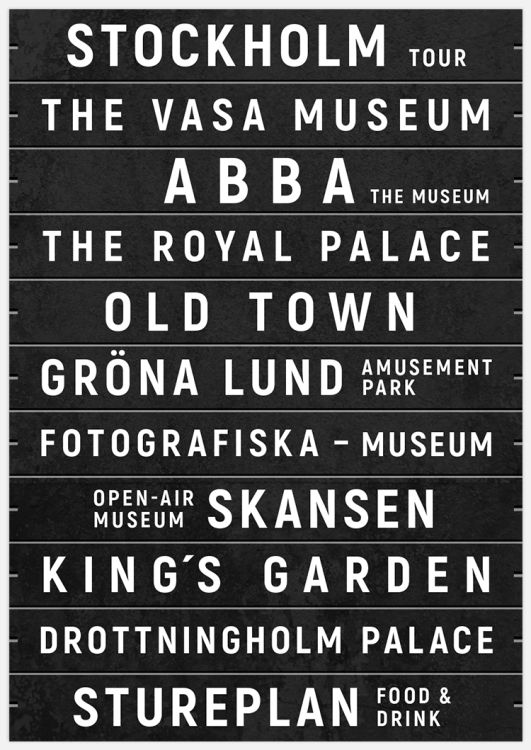 Stockholm Tour Art Print