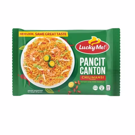 Lucky Me! | Pancit Canton Chilimansi Flavor Instant Stir-Fried Noodles 80g