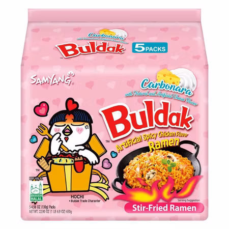 SAMYANG | Buldak (Hot Chicken Flavor Ramen) Carbonara (5 packs) 650g