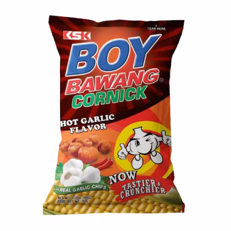 BOY BAWANG | Cornick Hot Garlic Flavor 90g