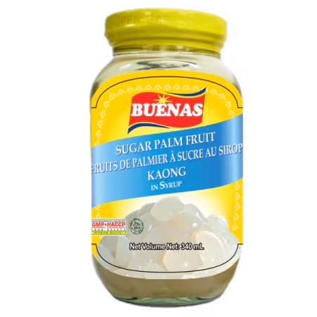 BUENAS | Sugar Palm Fruit in Syrup (Kaong) White 340g